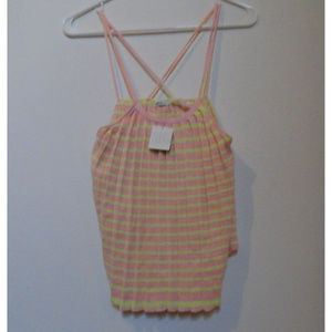 Kimchi Blue Women's Medium Light Red Yellow Camiso